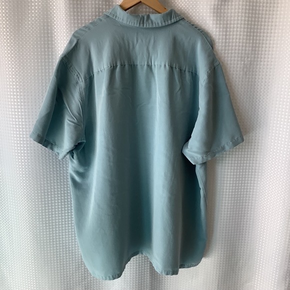 The Foundry Supply Co 2XLT Light Blue Short Sleeve Button Down Shirt - Picture 4 of 8